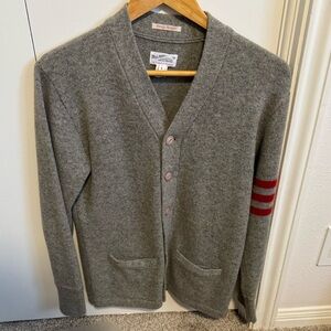 Gant Gray Cardigan with Red Accents